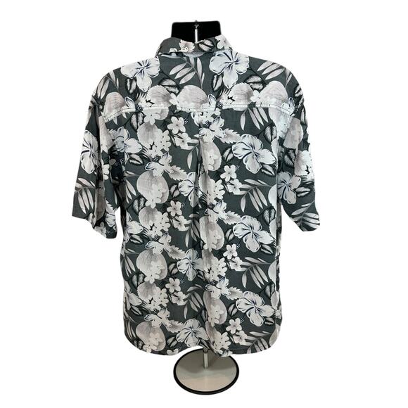 Bruno Men’s Floral Hawaiian Button Down, XL - Picture 2 of 5
